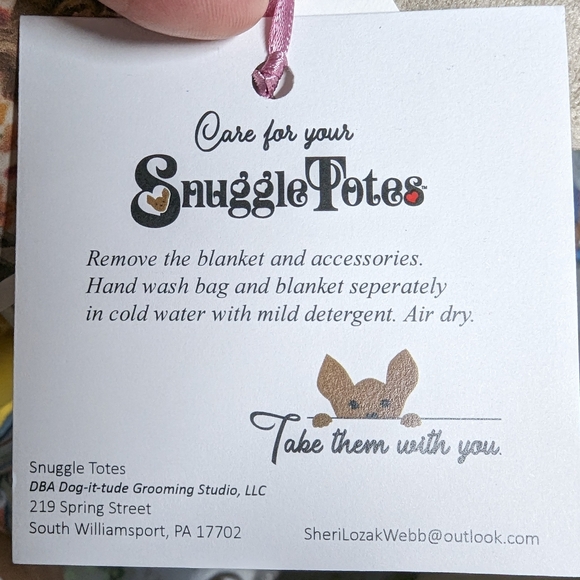 Handmade Thick SnuggleTote for small pets - Picture 2 of 9